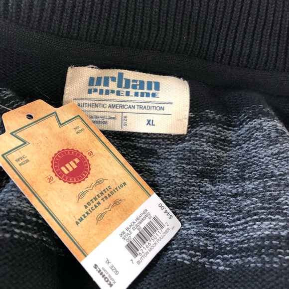 NWT urban pipeline black stripe sweater men’s XL - Picture 5 of 8